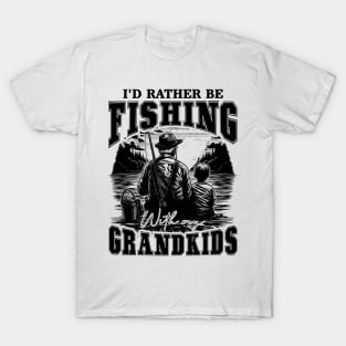 I'd Rather Be Fishing With My Grandkids For Grandpa T-Shirt
